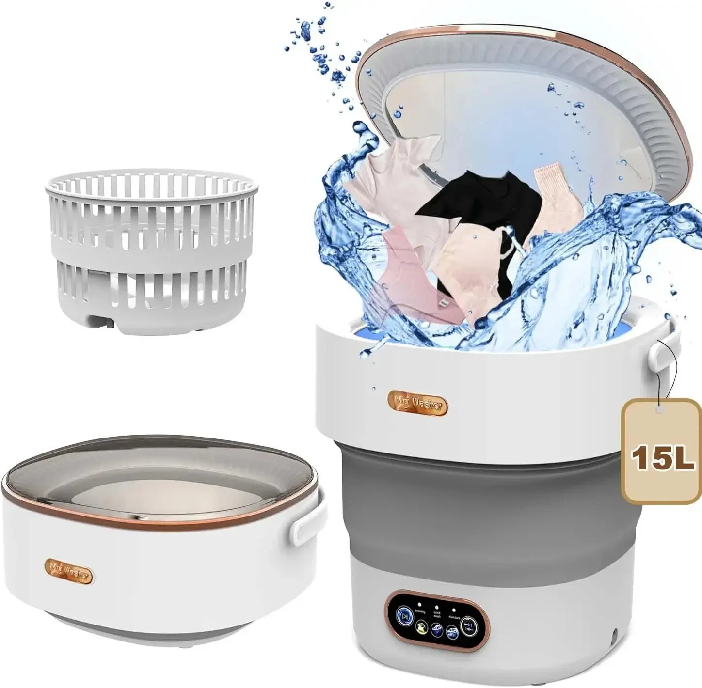 15L Portable Small Washing Dryer Machine Collapsib